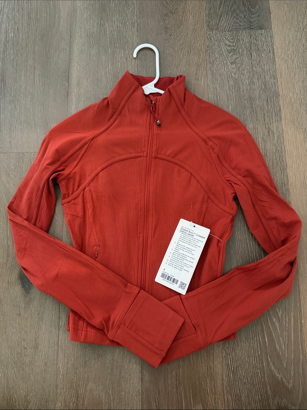 NWT Lululemon Ribbed Nulu Cropped Define Jacket Cayenne Size 4
